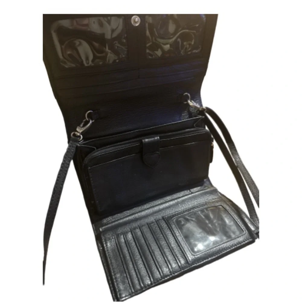 Brighton large wallet crossbody leather multimedia bag checkbook holder